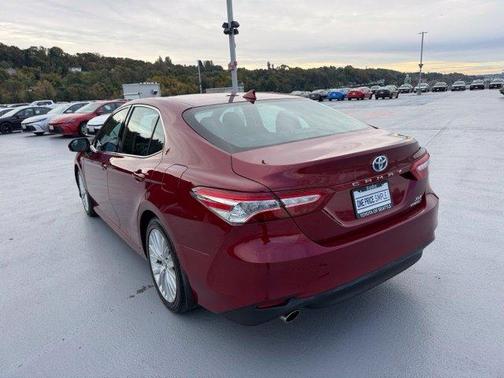 Red 2019 Toyota Camry Hybrid XLE