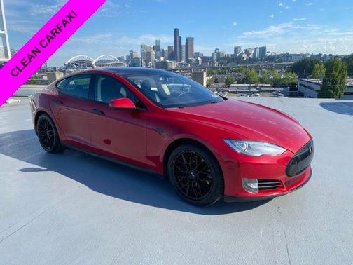 Red 2013 Tesla Model S Performance