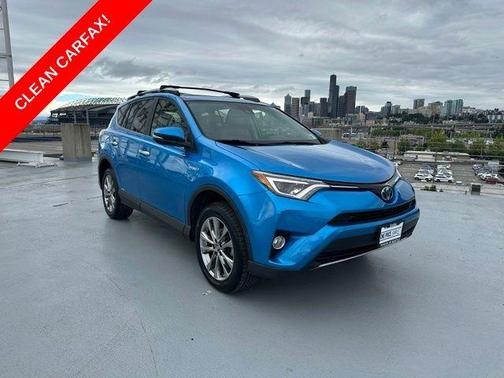 Electric Storm Blue 2017 Toyota RAV4 Hybrid Limited