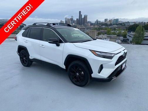 Wind Chill Pearl / Midnight Black Metallic 2024 Toyota RAV4 Hybrid XSE