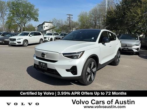 Crystal White 2023 Volvo C40 Recharge Pure Electric Twin Ultimate