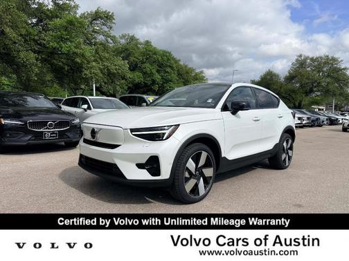 Crystal White 2023 Volvo C40 Recharge Pure Electric Twin Ultimate