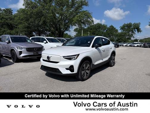 Crystal White 2023 Volvo C40 Recharge Pure Electric Twin Plus