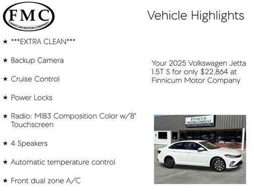 2025 Volkswagen Jetta 1.5T S