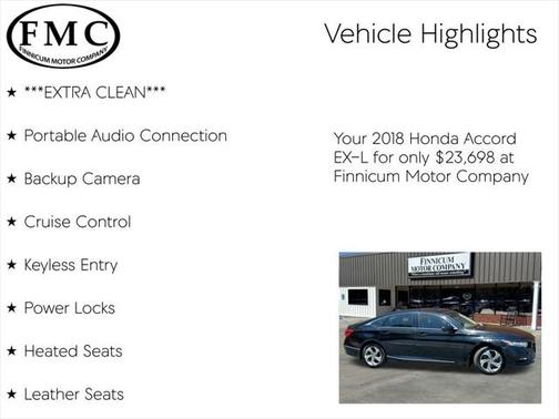 2018 Honda Accord EX-L 2.0T