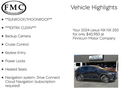 2024 Lexus NX 250 Base