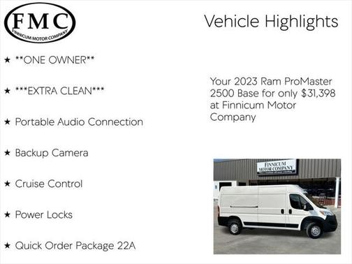 2023 RAM ProMaster 2500 High Roof