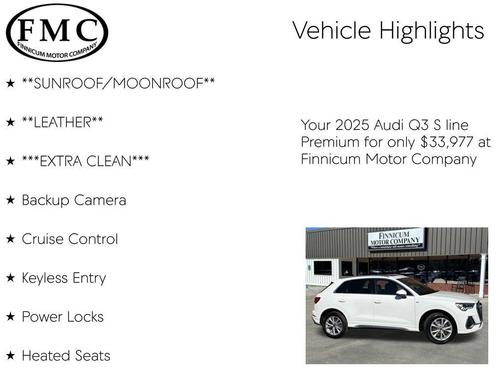 2025 Audi Q3 Premium 45 TFSI S line quattro Tiptronic