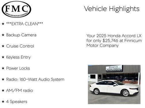 2025 Honda Accord LX 1.5T