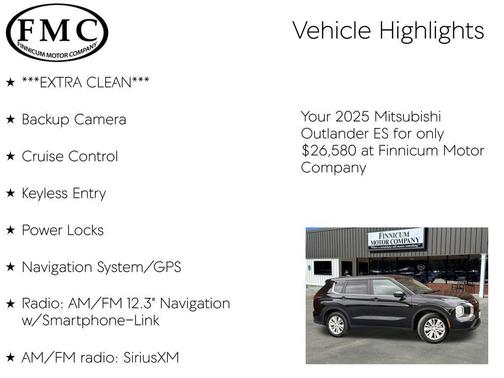 2025 Mitsubishi Outlander ES 2.5 2WD