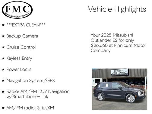 2025 Mitsubishi Outlander ES 2.5 2WD