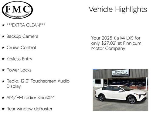 2025 Kia K4 LXS