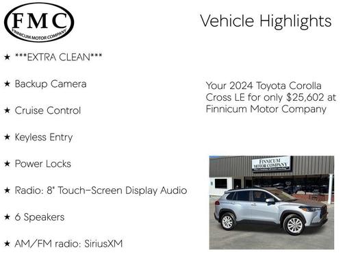 2024 Toyota Corolla Cross LE