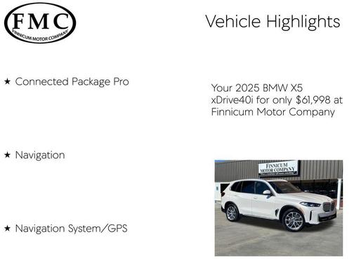 2025 BMW X5 xDrive40i