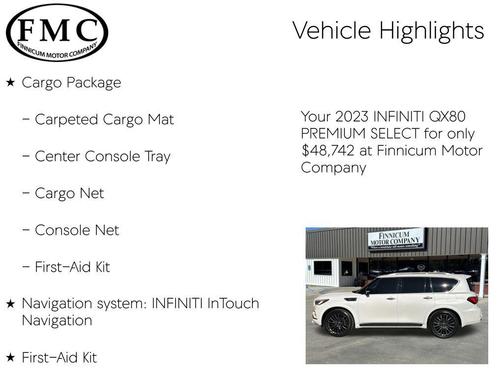 2023 INFINITI QX80 PREMIUM SELECT AWD