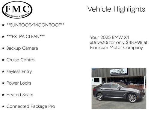 2025 BMW X4 xDrive30i