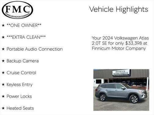 2024 Volkswagen Atlas 2.0T SE