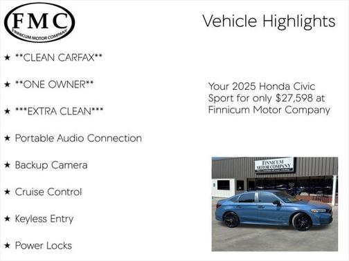 2025 Honda Civic Sport