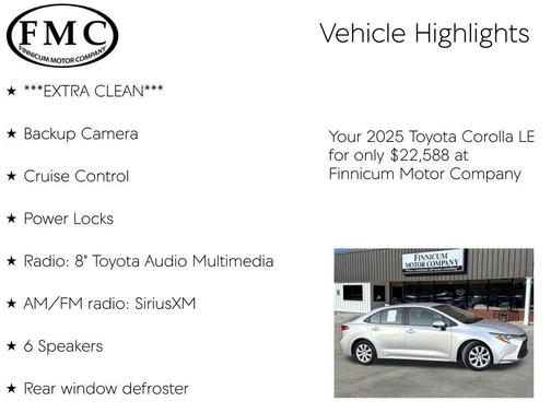 2025 Toyota Corolla LE