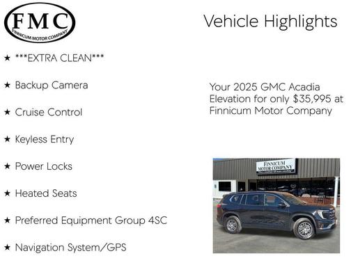 2025 GMC Acadia FWD Elevation