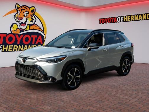 Sonic Silver/Jet Black 2025 Toyota Corolla Cross Hybrid XSE