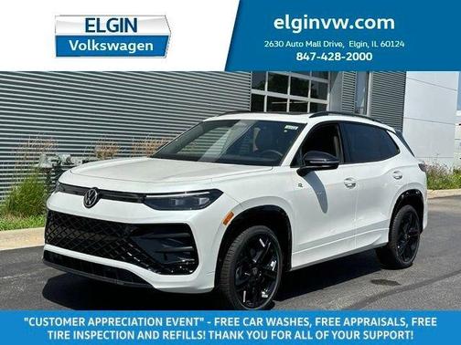 White 2026 Volkswagen Tiguan 2.0T SE R-Line Black