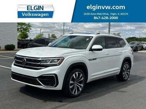 Opal White Pearl Effect 2023 Volkswagen Atlas 3.6L SEL Premium R-Line