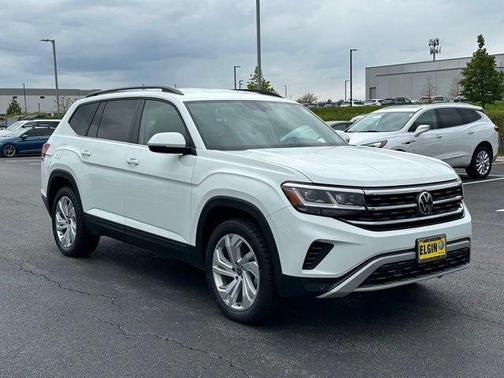 Pure White 2021 Volkswagen Atlas 3.6 V6 SE w/ Technology