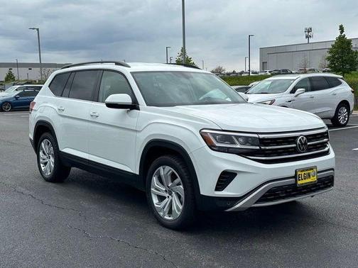 Pure White 2021 Volkswagen Atlas 3.6 V6 SE w/ Technology