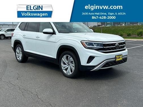 Pure White 2021 Volkswagen Atlas 3.6 V6 SE w/ Technology