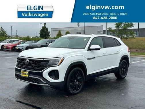 Pure White 2024 Volkswagen Atlas Cross Sport 2.0T SE w/Technology