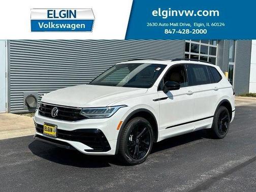 Opal White Pearl Effect 2023 Volkswagen Tiguan 2.0T SE R-Line Black