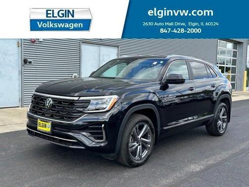 Deep Black Pearl Effect 2024 Volkswagen Atlas Cross Sport 2.0T SEL R-Line