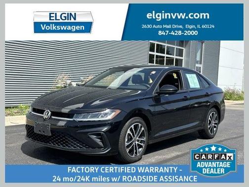 Deep Black Pearl Effect 2025 Volkswagen Jetta 1.5T Sport
