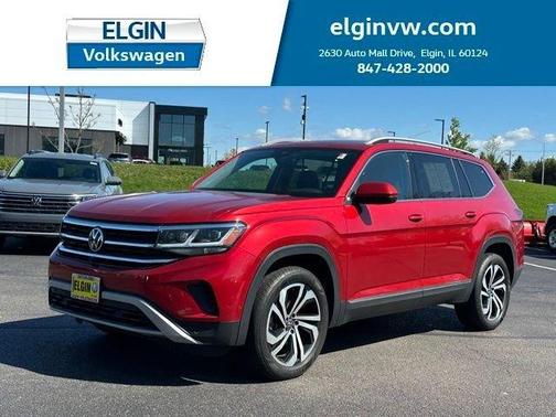Aurora Red Metallic 2021 Volkswagen Atlas 3.6 V6 SEL Premium