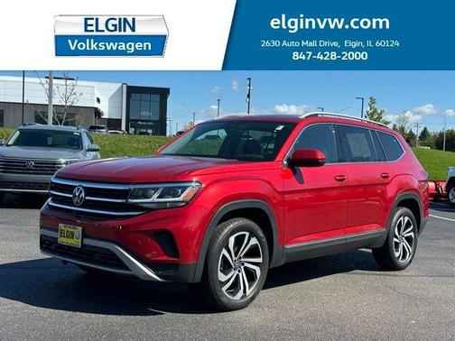 Aurora Red Metallic 2021 Volkswagen Atlas 3.6 V6 SEL Premium