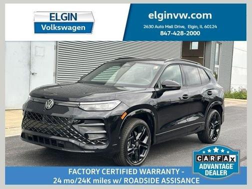Deep Black Pearl Effect 2025 Volkswagen Tiguan 2.0T SE R-Line Black