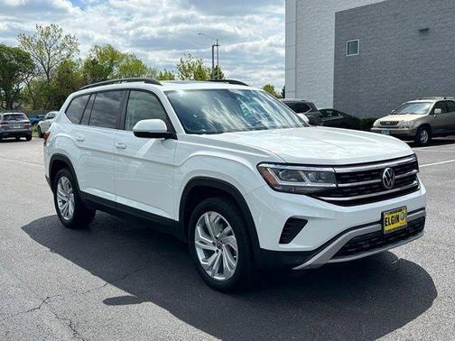 Pure White 2021 Volkswagen Atlas 3.6 V6 SE w/ Technology