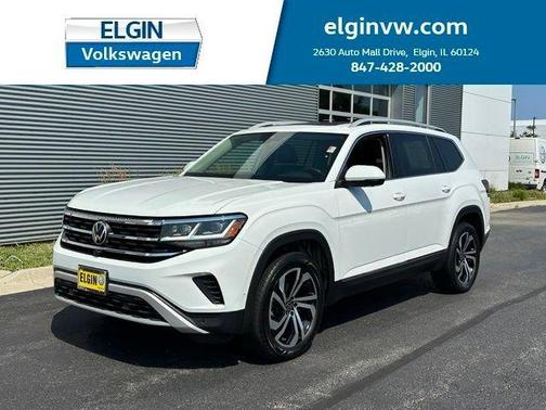 Pure White 2021 Volkswagen Atlas 3.6L SEL Premium