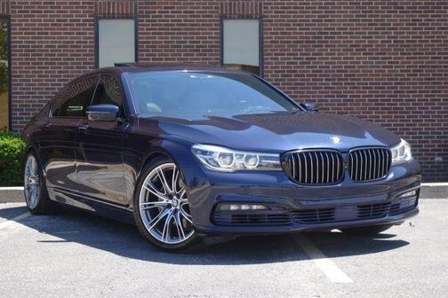 Blue 2017 BMW 740 i