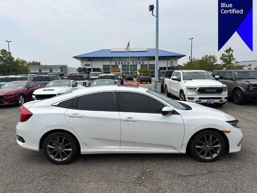 Platinum White Pearl 2020 Honda Civic EX-L
