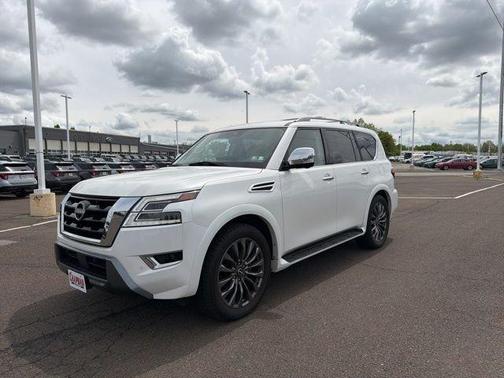 Aspen White Tricoat 2023 Nissan Armada Platinum