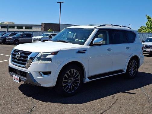 Aspen White Tricoat 2023 Nissan Armada Platinum
