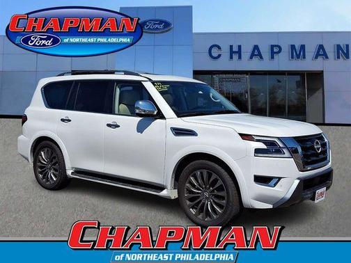 Aspen White Tricoat 2023 Nissan Armada Platinum