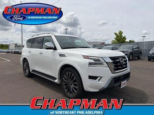 Aspen White Tricoat 2023 Nissan Armada Platinum