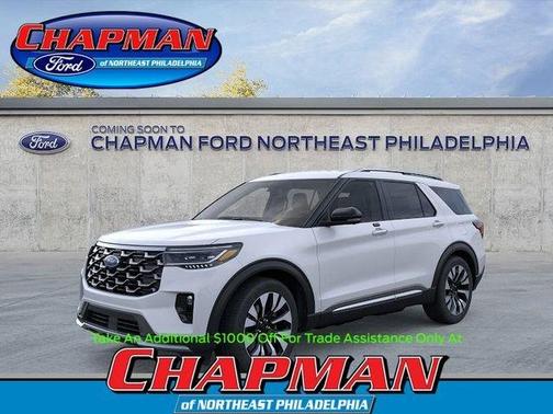 Space White Metallic 2026 Ford Explorer Platinum