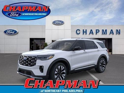 Space White Metallic 2026 Ford Explorer Platinum