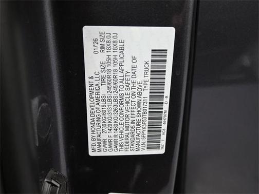 2026 Honda Ridgeline RTL