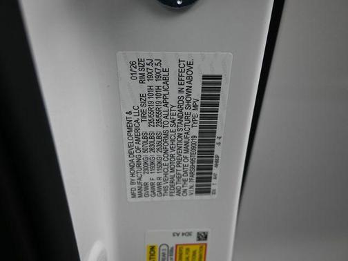 Platinum White Pearl 2026 Honda CR-V Hybrid Sport Touring AWD