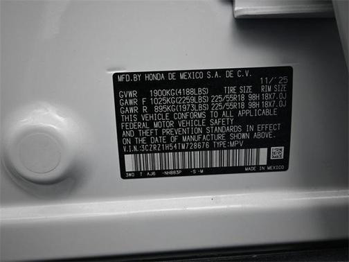 2026 Honda HR-V 2WD Sport